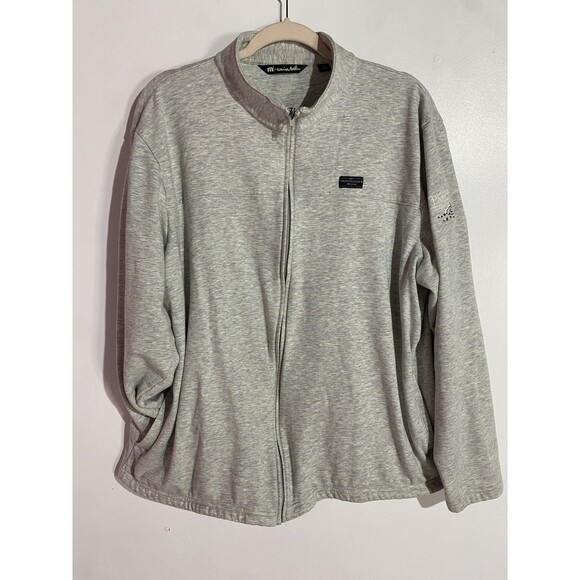 Travis Mathew Jacket Mens XL Gray Full Zip Athletic Golf Casual Pullover Logo - Picture 1 of 12